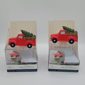 2 Red Truck Fragrance Oil Diffuser Plug-in Christmas Mainstays Home Scent